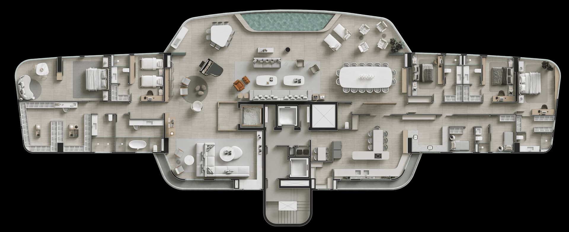 445m²