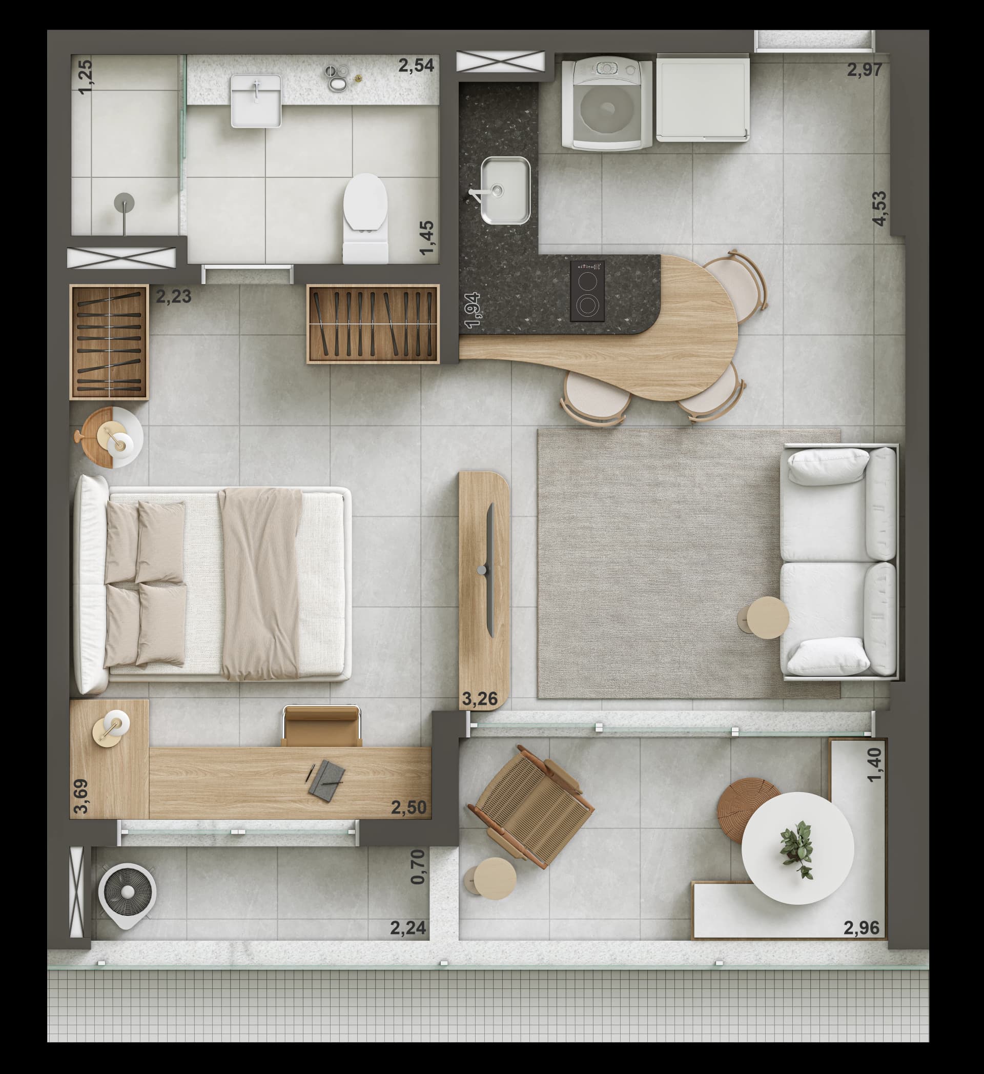 39m²
