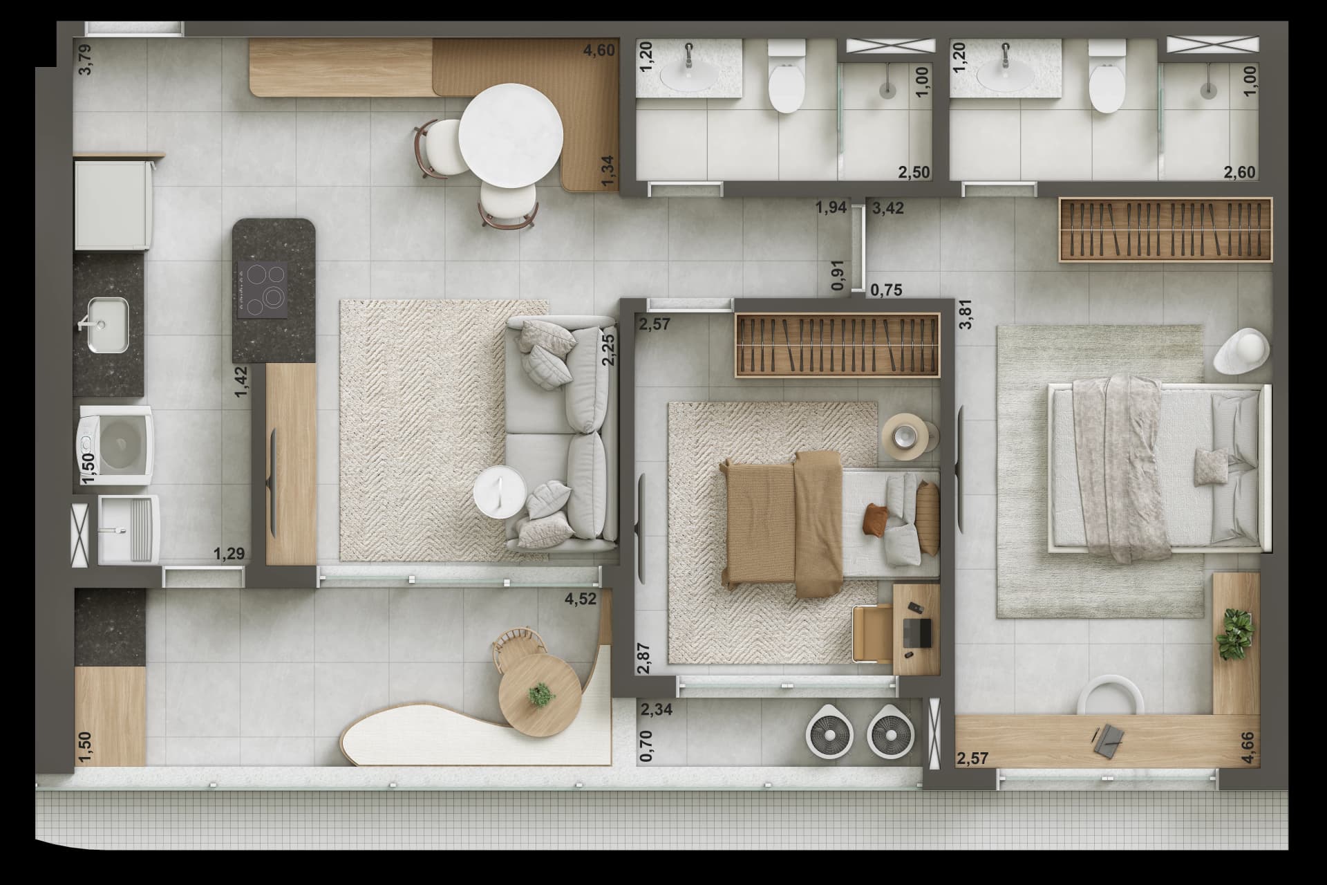 67m²