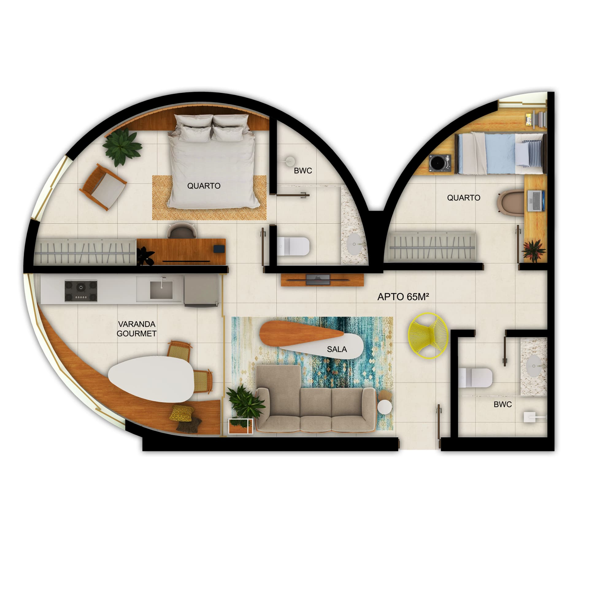 65m²