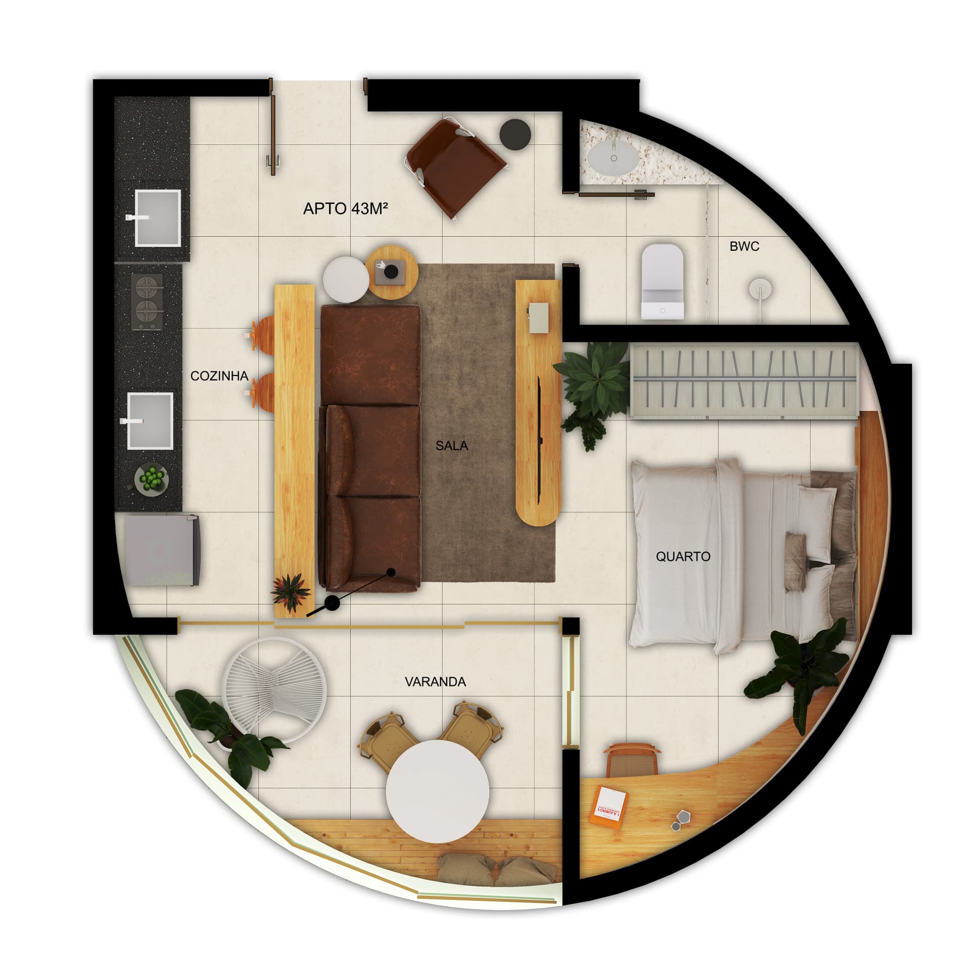 43m²