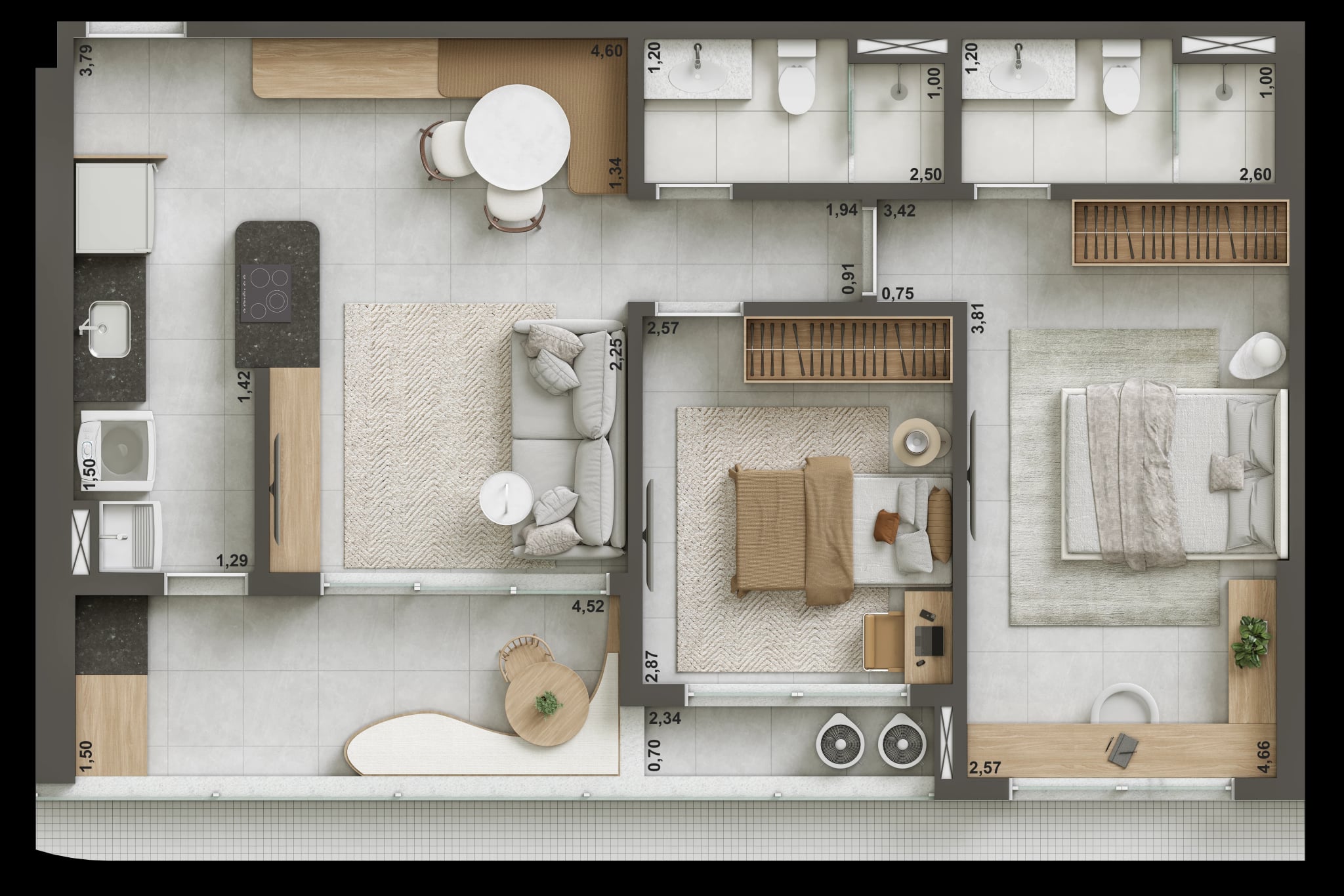 67m²
