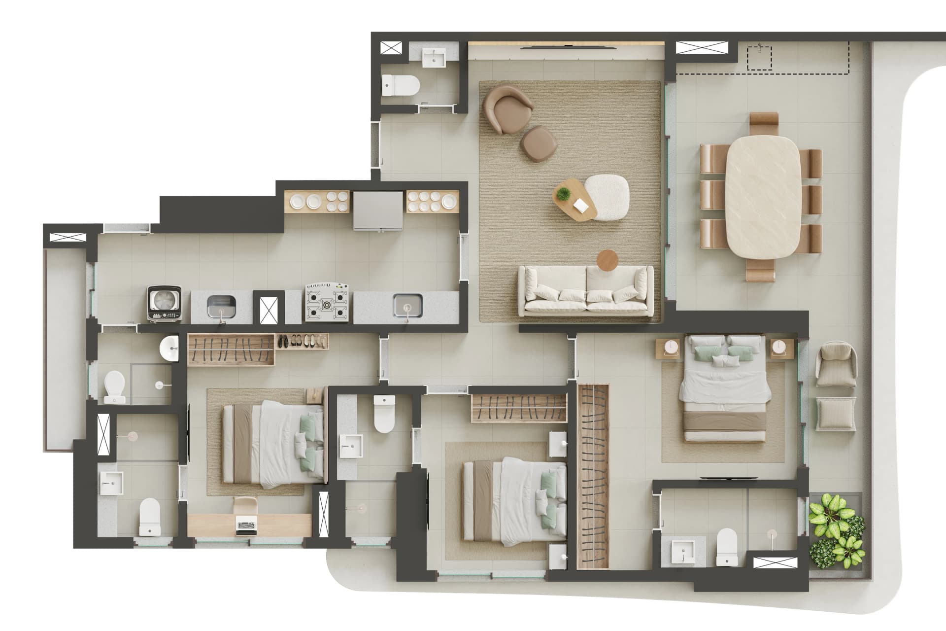 119m²