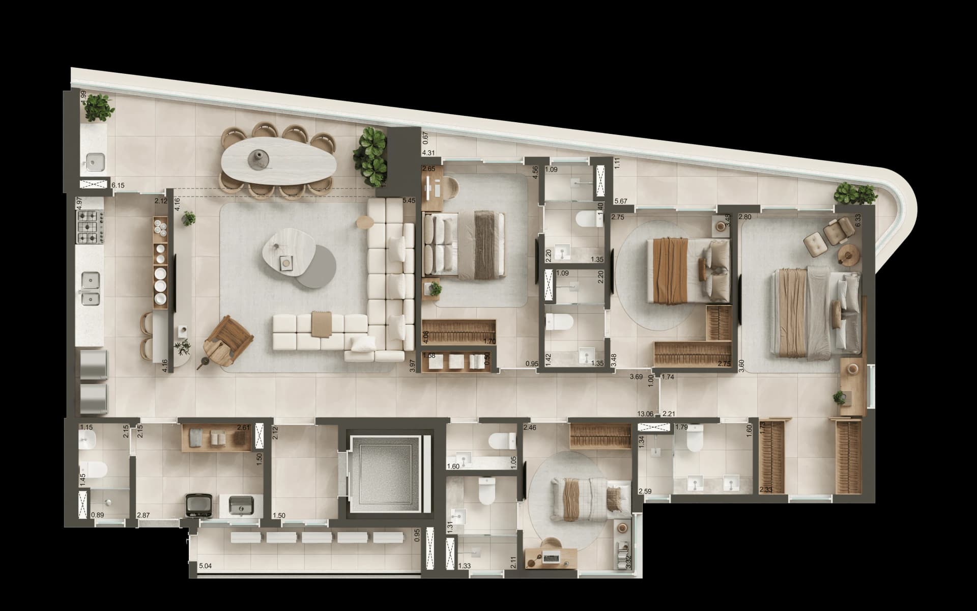 165m²