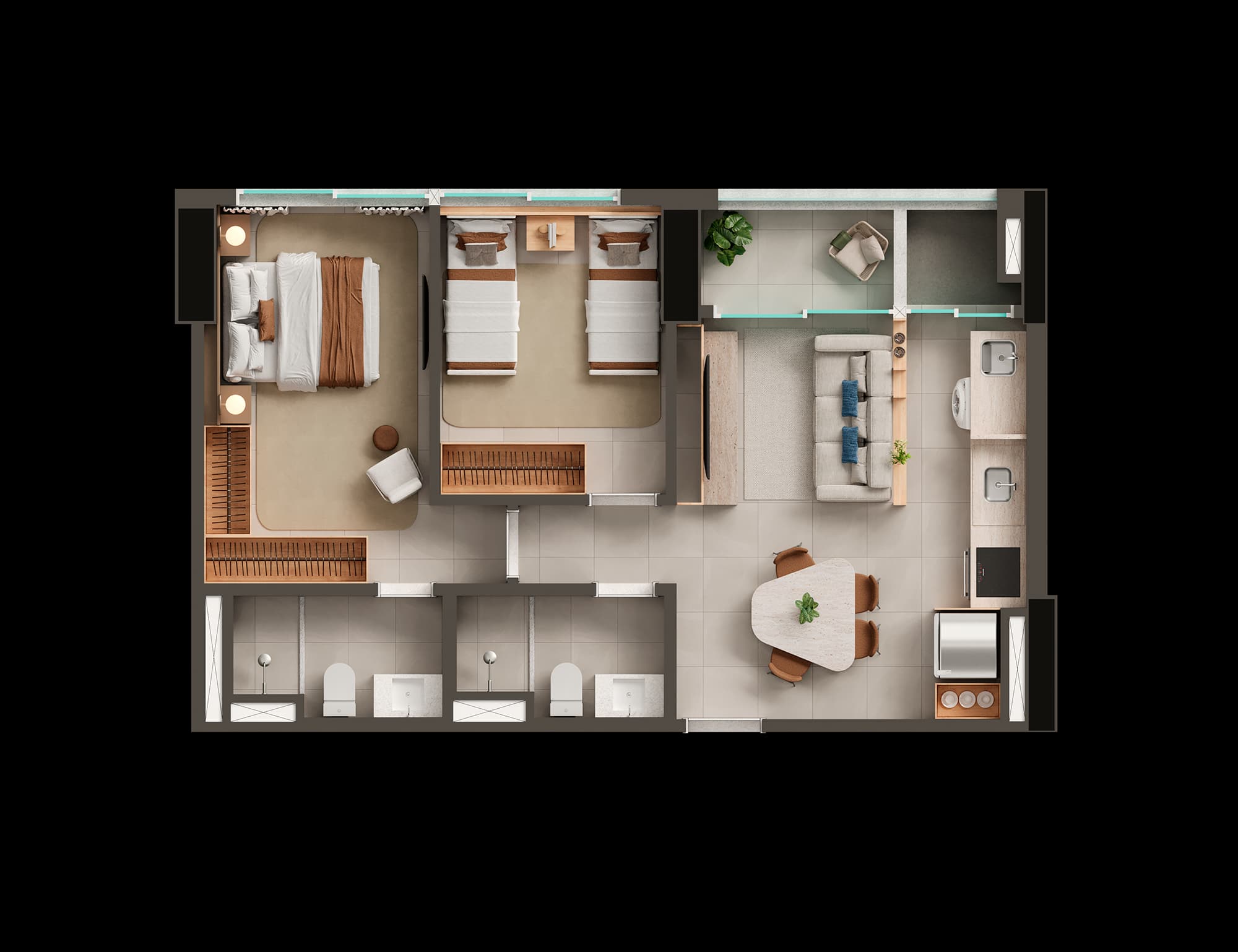 61m²