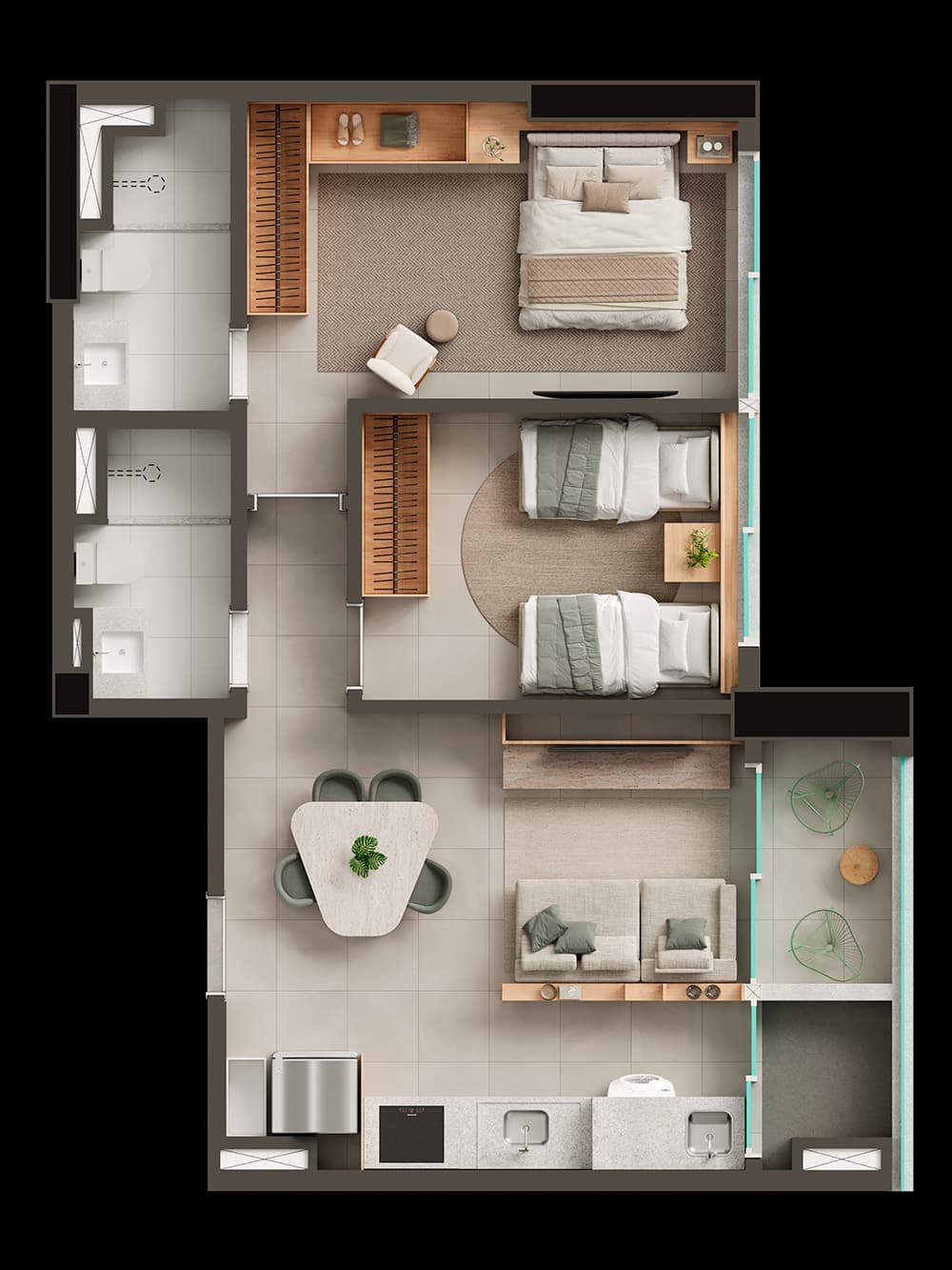 61m²