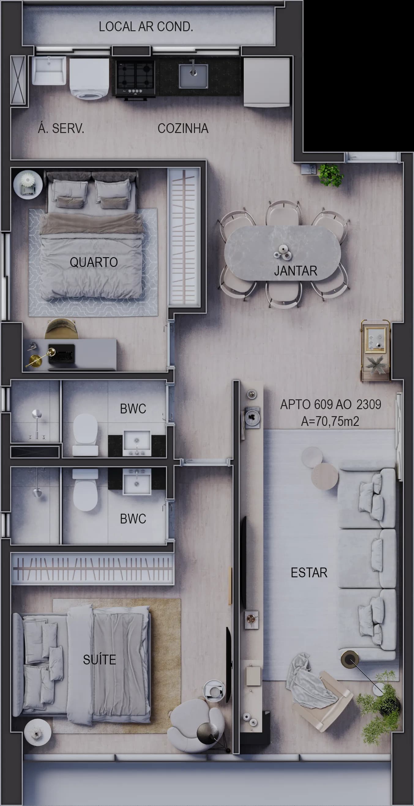 70m²