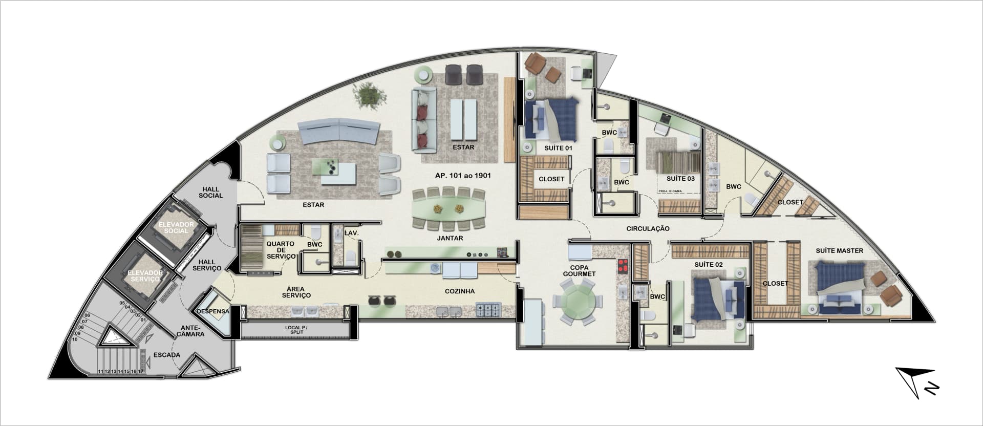 268m²