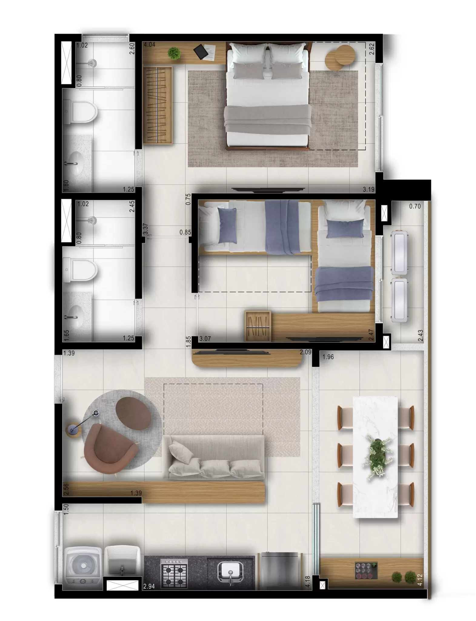 61m²